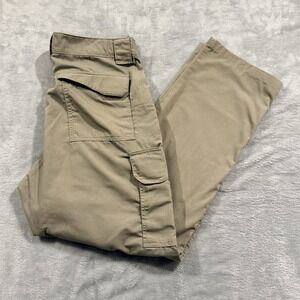 True-Spec Tactical Pants Men's 36x32 Tan Ripstop Cargo Strectch Waist Utility